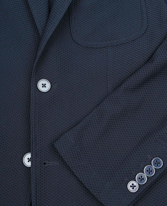 Suitable travel jacket donkerblauw | Slim-fit