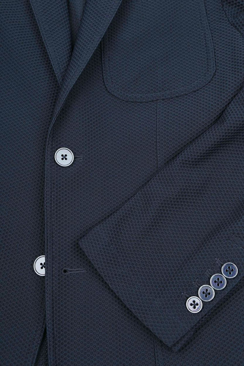 Suitable travel jacket donkerblauw | Slim-fit