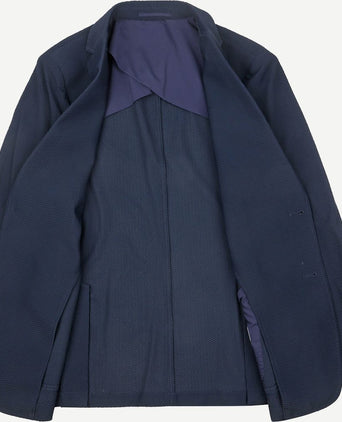 Suitable travel jacket donkerblauw | Slim-fit