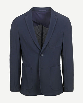 Suitable travel jacket donkerblauw | Slim-fit