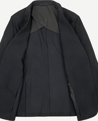 Suitable travel jacket zwart | Slim-fit