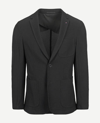 Suitable travel jacket zwart | Slim-fit