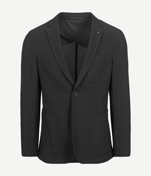 Suitable travel jacket zwart | Slim-fit