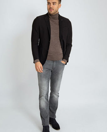 Suitable travel jacket zwart | Slim-fit