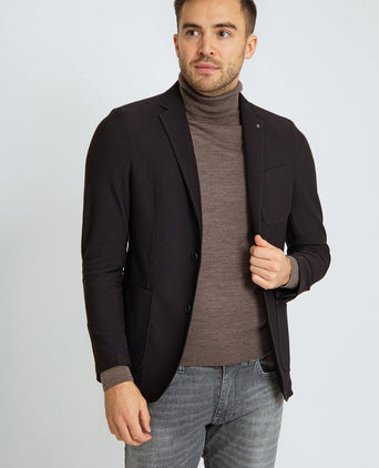Suitable travel jacket zwart | Slim-fit