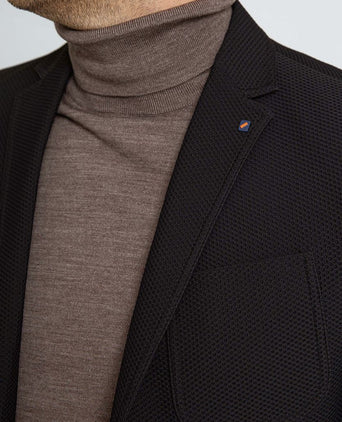 Suitable travel jacket zwart | Slim-fit