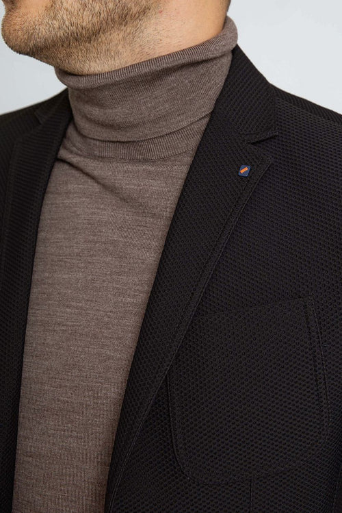 Suitable travel jacket zwart | Slim-fit