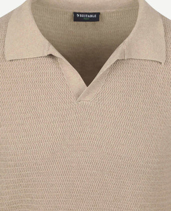 Suitable trui riva structure melange sand | Regular-fit