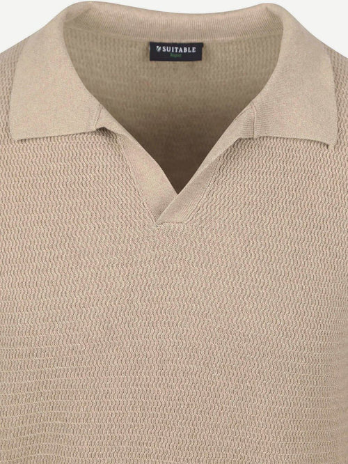 Suitable trui riva structure melange sand | Regular-fit