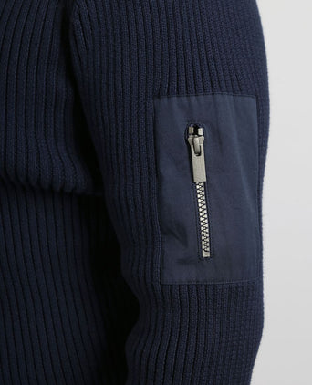 Suitable mou trui donkerblauw | Slim-fit