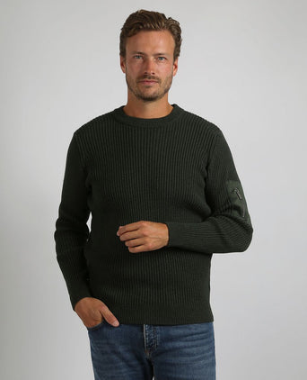 Suitable mou trui donkergroen | Slim-fit