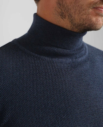 Suitable coltrui structure melange donkerblauw | Regular-fit