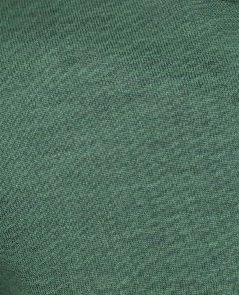 Suitable merino halve rits trui mid groen | Slim-fit