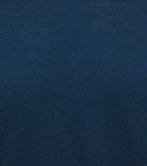 Merino pullover v-hals indigo blauw