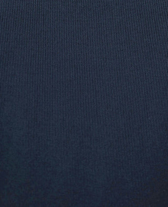 Merino halve rits trui donkerblauw