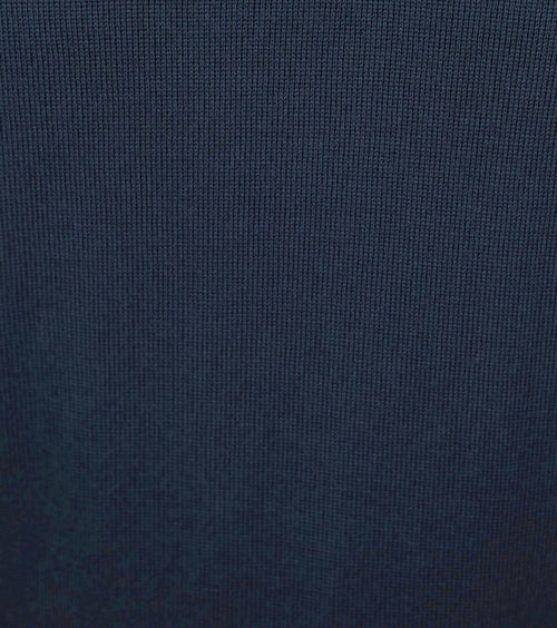 Merino halve rits trui donkerblauw