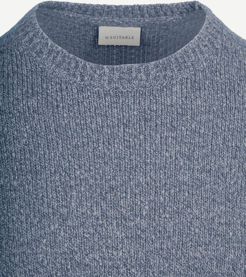 Pullover boiled wool blauw