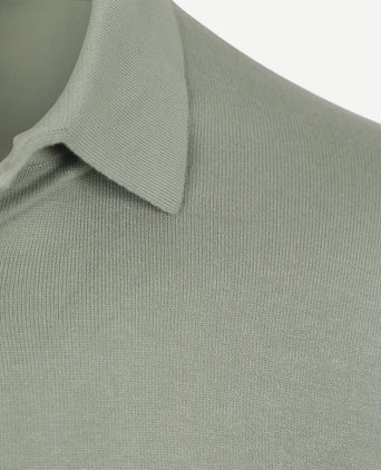 Compact cotton poloshirt lichtgroen
