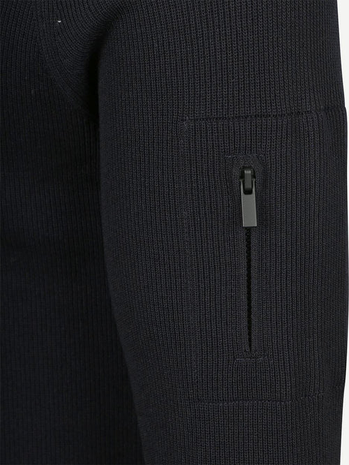 halve rits trui tias cooldry knit donkerblauw