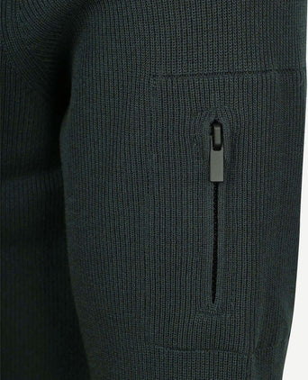 halve rits trui tias cooldry knit mosgroen