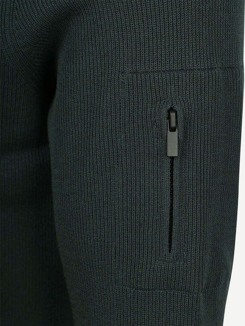 Suitable halve rits trui tias cooldry knit mosgroen | Slim-fit