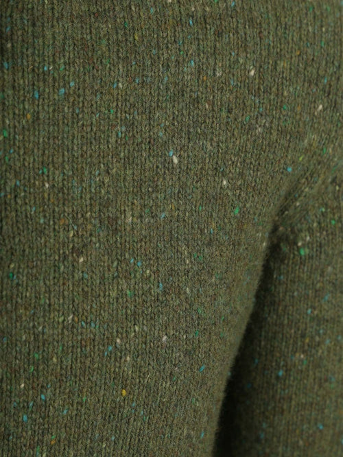 halve rits trui donnegal tweed eco wool groen