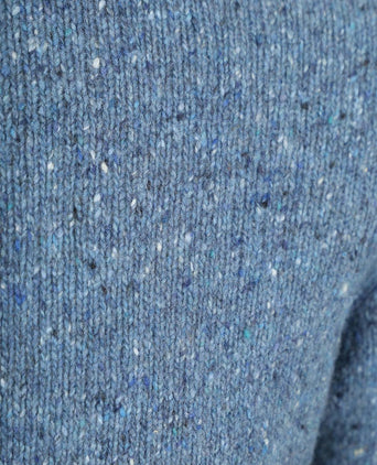 Trui donnegal tweed eco wool blauw