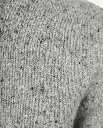 Trui donnegal tweed eco wool grijs