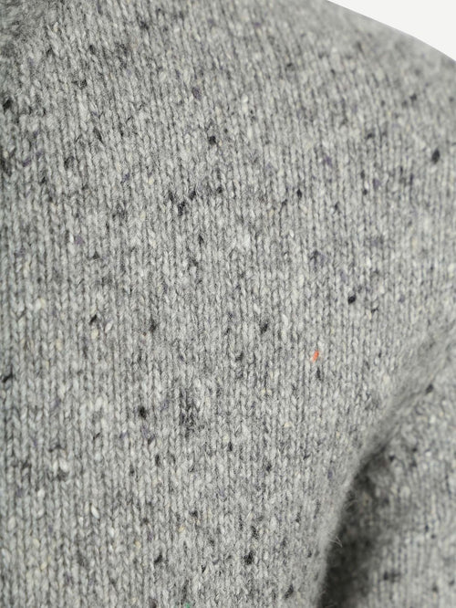 Trui donnegal tweed eco wool grijs