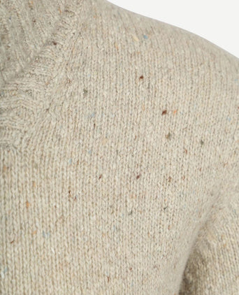 Trui shawl tweed eco wool ecru
