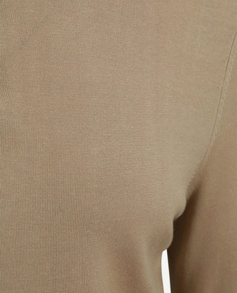 Compact cotton poloshirt taupe