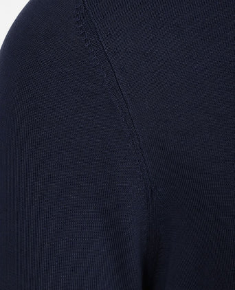 Compact cotton pullover turtle donkerblauw