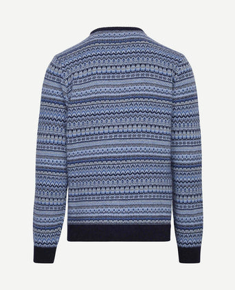 Prestige fair isle pullover blauw