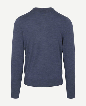 Merino pullover denim blauw