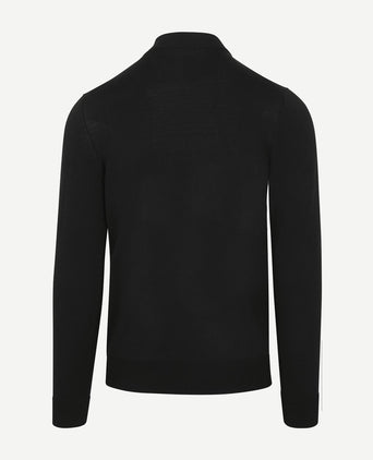 Suitable trui cooldry knit turtleneck zwart | Slim-fit