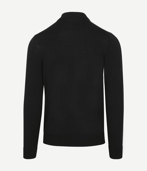Suitable trui cooldry knit turtleneck zwart | Slim-fit