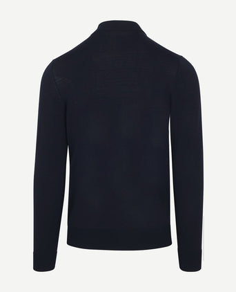 Suitable trui cooldry knit turtleneck donkerblauw | Slim-fit