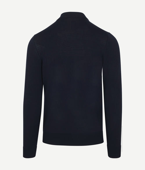 Suitable trui cooldry knit turtleneck donkerblauw | Slim-fit