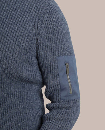 Mou trui melange blauw