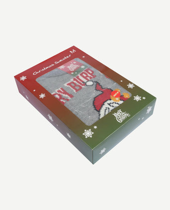 Kersttrui multicolour grijs lampjes