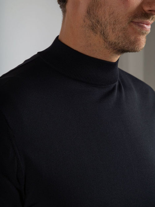 Trui cooldry knit turtleneck donkerblauw