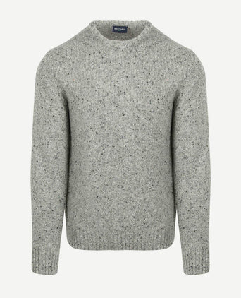 Trui donnegal tweed eco wool grijs