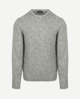 Trui donnegal tweed eco wool grijs