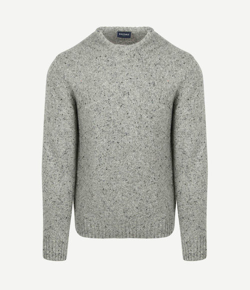 Trui donnegal tweed eco wool grijs