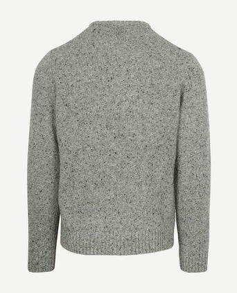 Trui donnegal tweed eco wool grijs