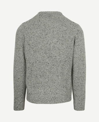 Trui donnegal tweed eco wool grijs