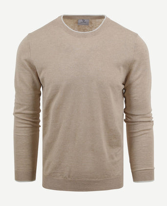 Suitable trui o-hals johan beige | Regular-fit