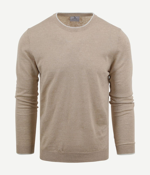 Suitable trui o-hals johan beige | Regular-fit