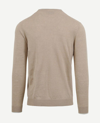 Suitable trui o-hals johan beige | Regular-fit