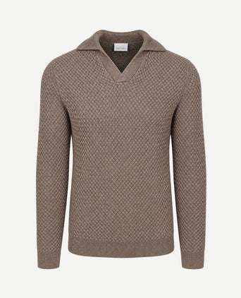 Trui riva heavy structure bruin